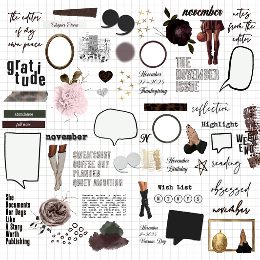 Chapter Eleven Digital Journaling and Planning Stickers (Goodnotes, Noteful, PNGs)