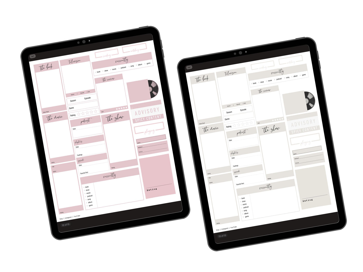 Do Not Disturb: Book, Show, Movie, Gaming Digital Journal Stickers (Goodnotes, PNGs)