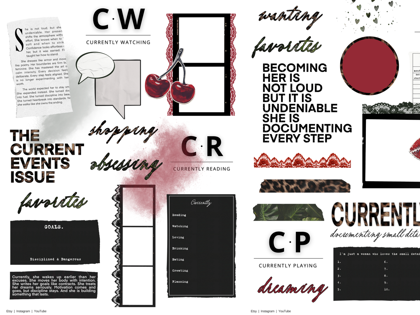 Small Details Digital Journaling and Planning Stickers (Goodnotes, Noteful, PNG)