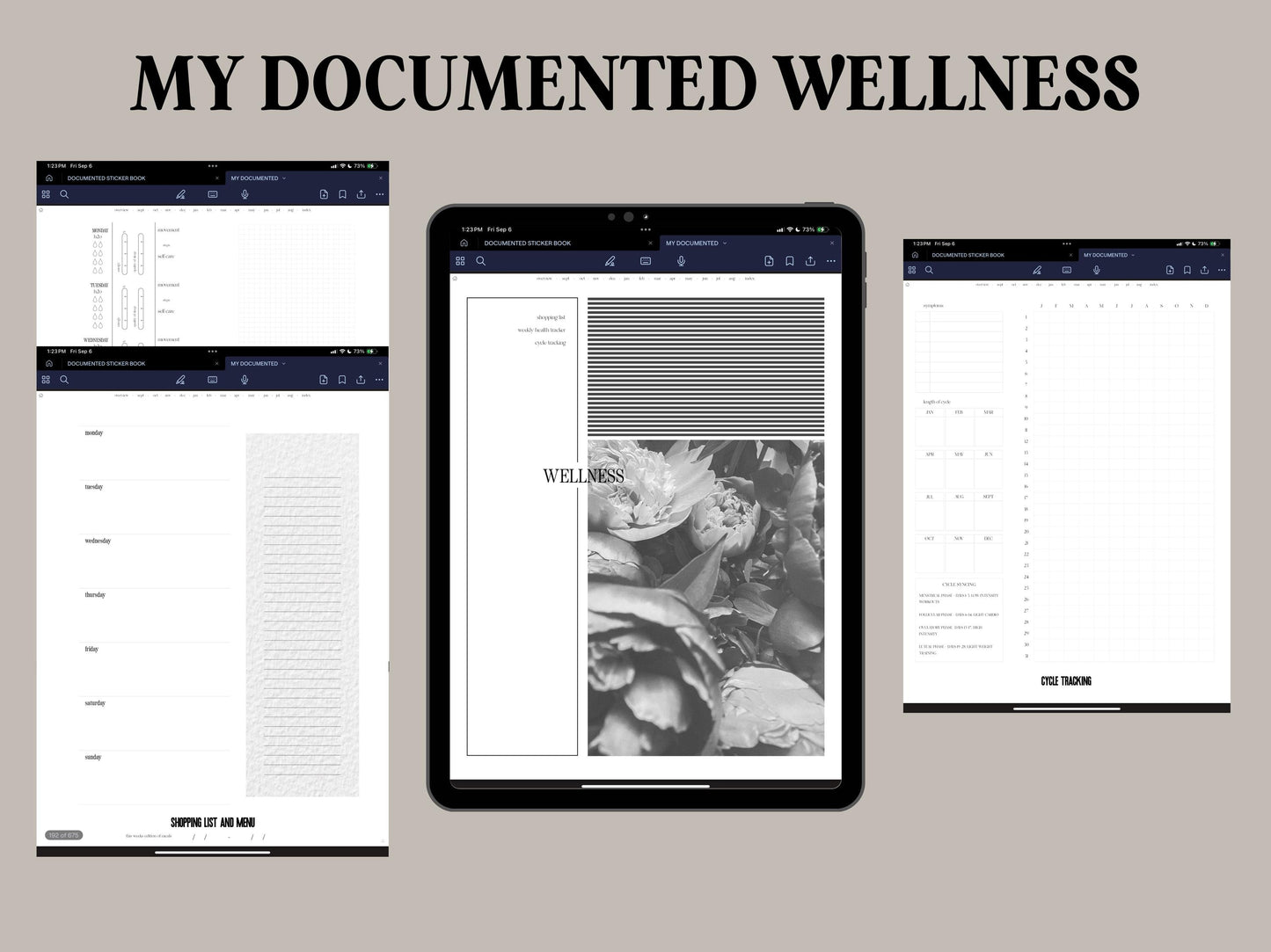 MY DOCUMENTED Digital Scrapbook Sticker book (PNGs, Goodnotes)