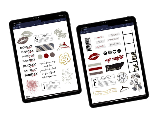 OOTD Digital Journaling and Planning Stickers (Goodnotes, PNGs)