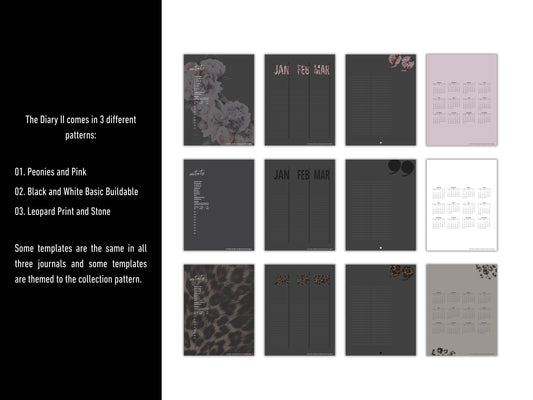 Diary II | Volume Two 2026 Digital Journal and Planner | Undated | Monday and Sunday Start