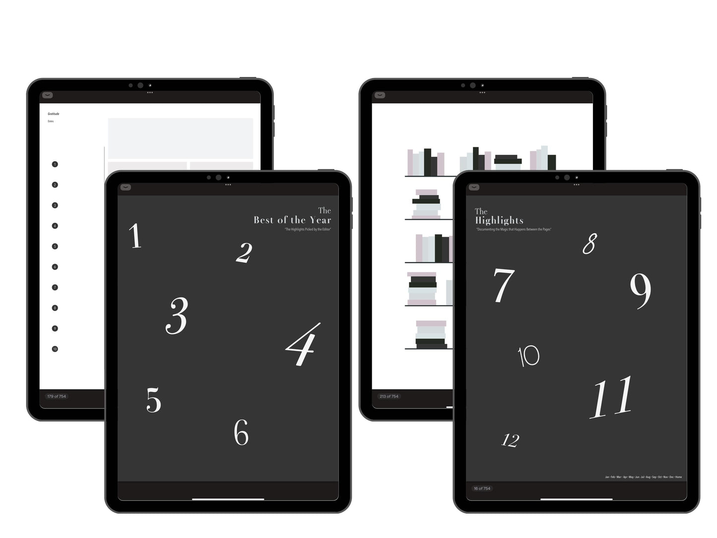 Documented Diary | Digital Journal and Prompt Book | Undated | Monday and Sunday Start