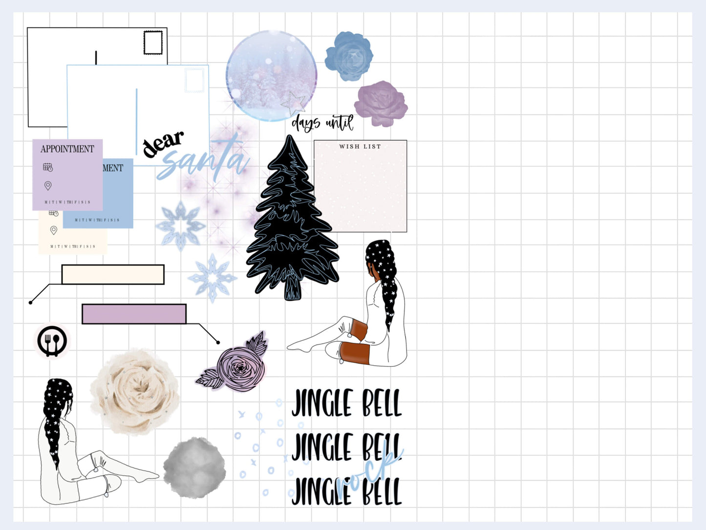 Baby it's Cold Outside Digital Journaling and Planning Stickers (Goodnotes, Noteful, PNGs)