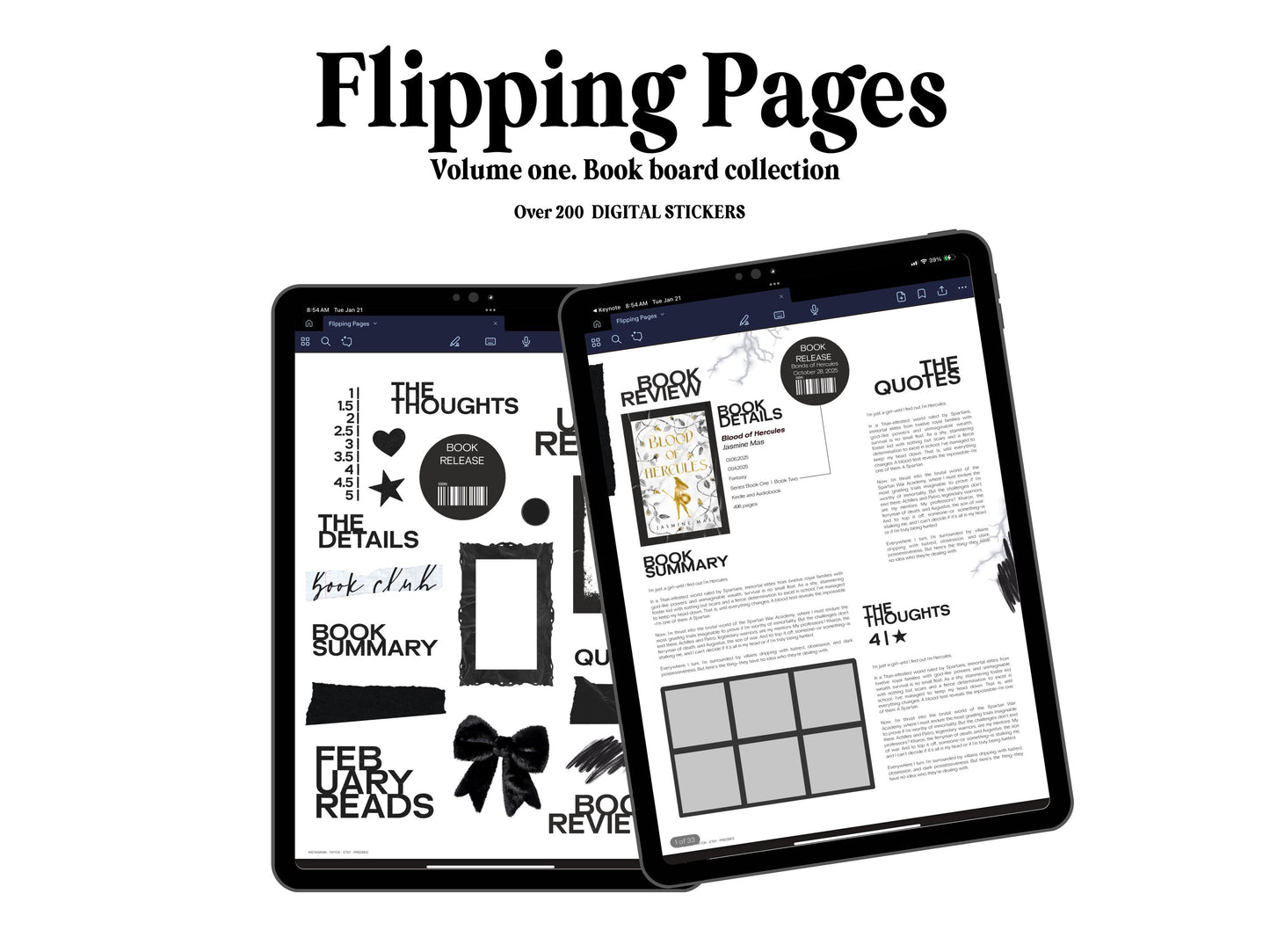 Flipping Pages (Goodnotes, PNGs)