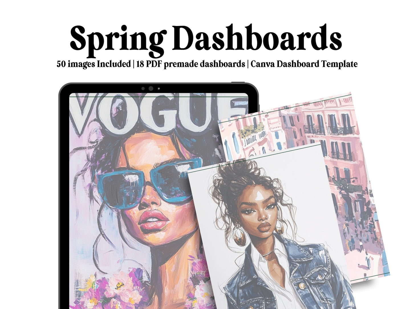 Spring Dashboards and Covers (PDF, PNGs)