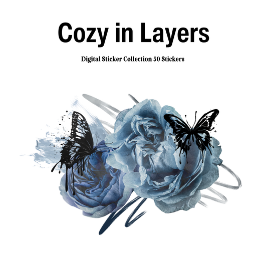 Cozy in Layers Digital Journaling and Planning Stickers (Goodnotes, PNGs)