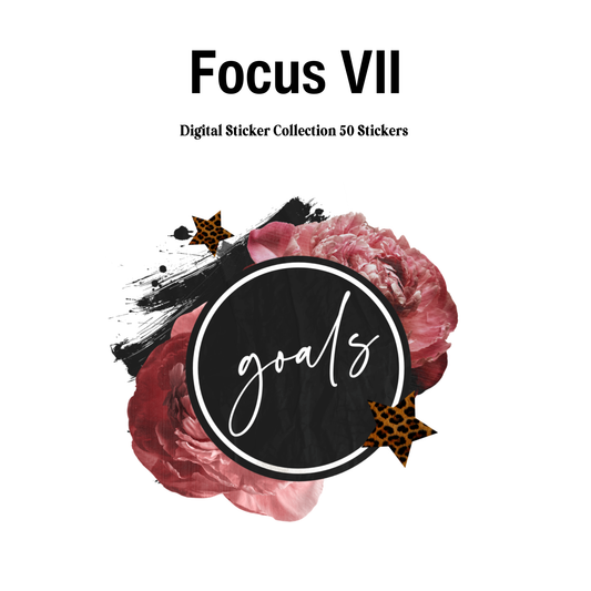 Focus V2 Digital Journaling and Planning Stickers (Goodnotes, PNGs)