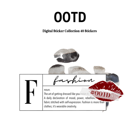 OOTD Digital Journaling and Planning Stickers (Goodnotes, PNGs)