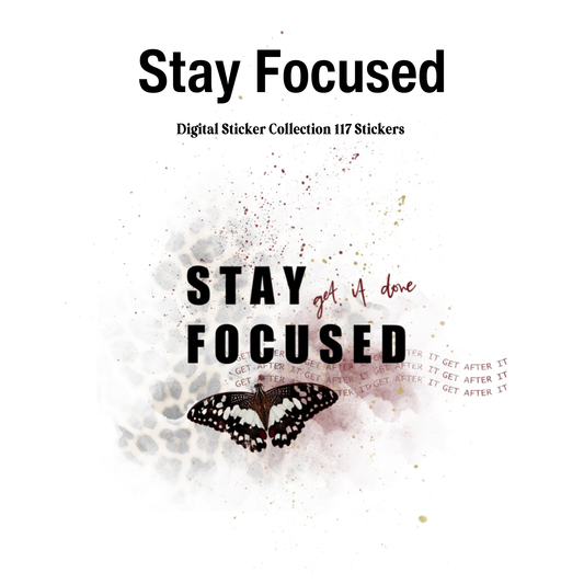 Focused Collection Digital Journaling and Planning Stickers (Goodnotes, PNGs)