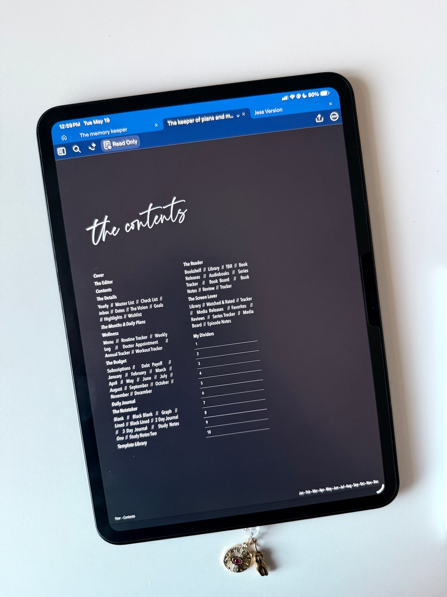 The Keeper Digital Journal and Planner May 26 -  Dec 26, Dated, Monday Start