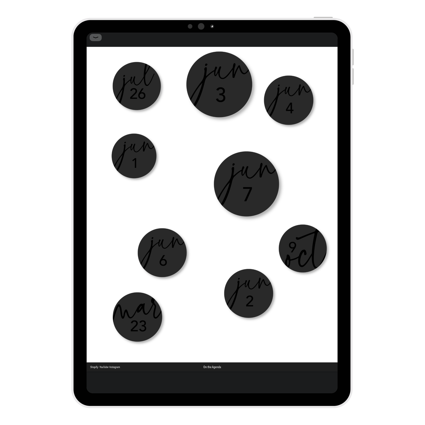 On the Agenda Digital Journaling and Planning Stickers (Goodnotes, Noteful, PNG)