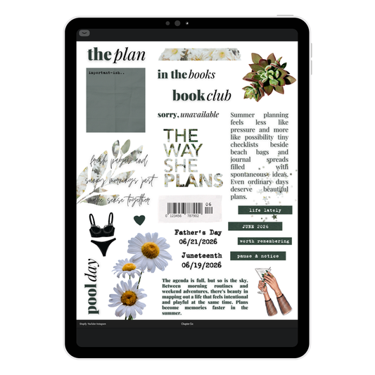 Chapter Six Digital Journaling and Planning Stickers (Goodnotes, Noteful, PNG)