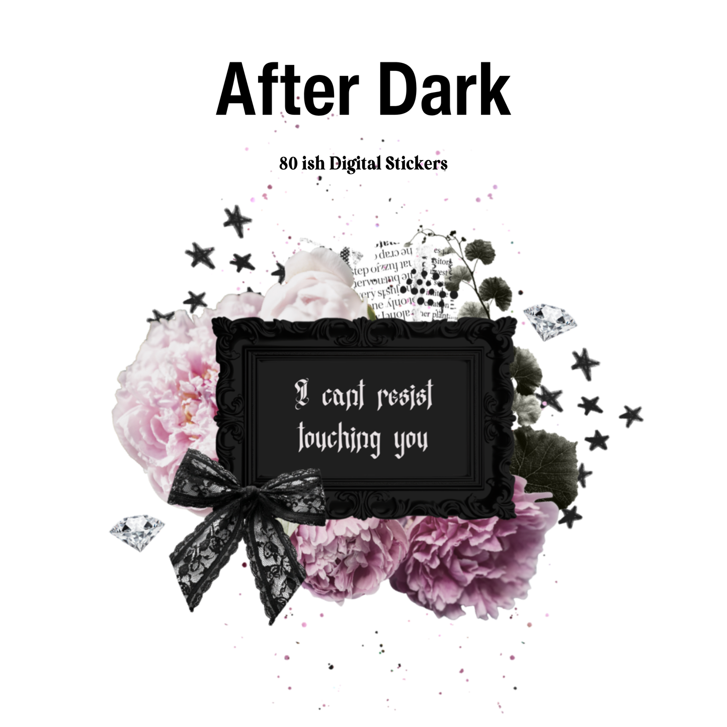 After Dark Digital Journaling and Planning Stickers (Goodnotes, Noteful, PNG)