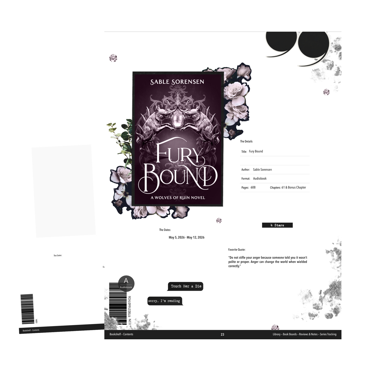 The Reader Digital Book Journal for 200 Books