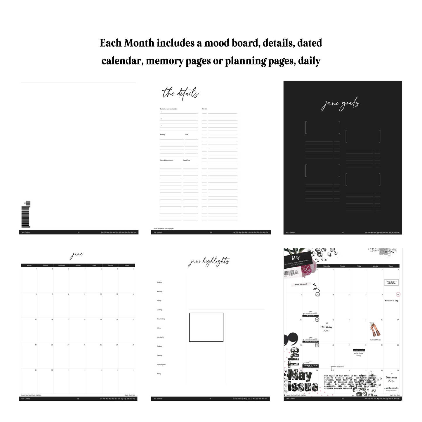 The Keeper Digital Journal and Planner May 26 -  Dec 26, Dated, Monday Start