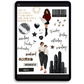 Editorial Issue Digital Journaling and Planning Stickers (Goodnotes, Noteful, PNGs)