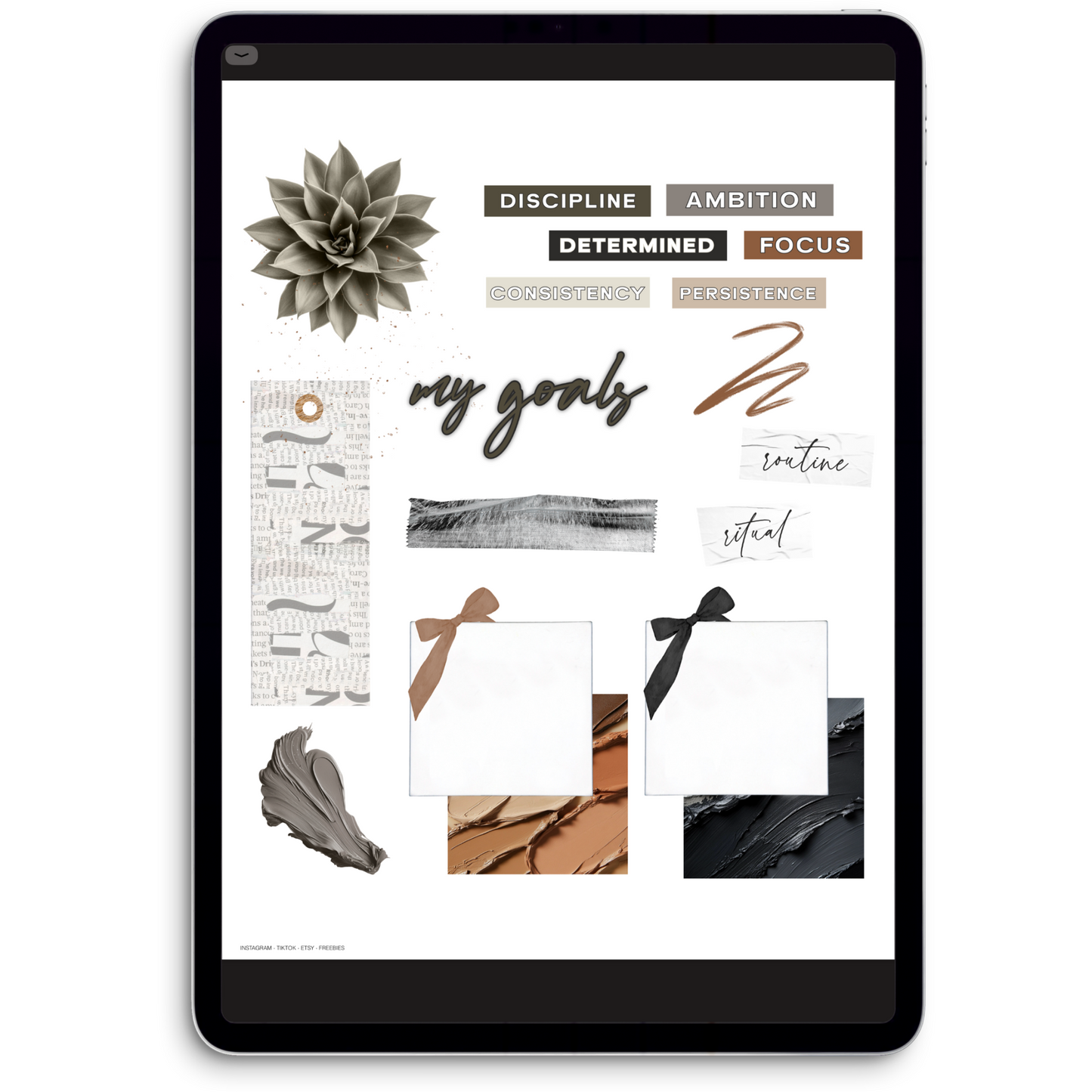 Grind and Shine Digital Journaling and Planning Stickers (Goodnotes, PNGs)