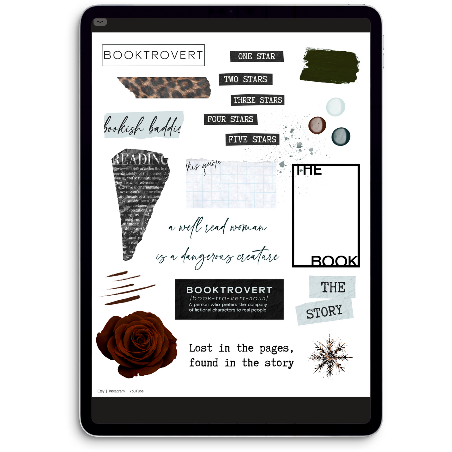 Next Chapter Digital Journaling and Planning Stickers (Goodnotes, PNGs)