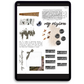 Grind and Shine Digital Journaling and Planning Stickers (Goodnotes, PNGs)