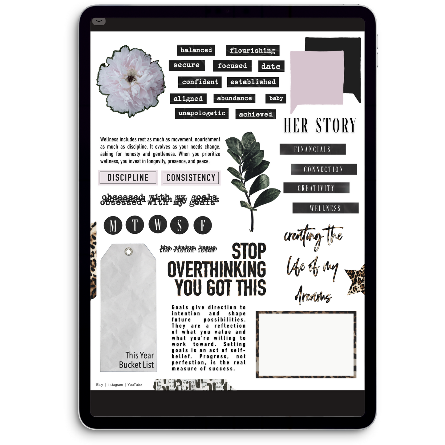 I Am Rich Digital Journaling and Planning Stickers (Goodnotes, PNGs)