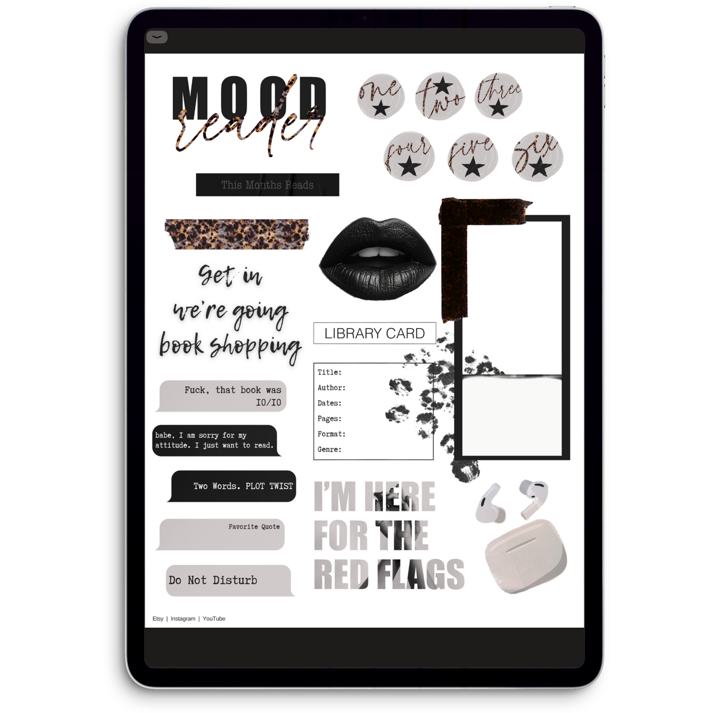 Next Chapter II Digital Journaling and Planning Stickers (Goodnotes, Noteful, PNGs)