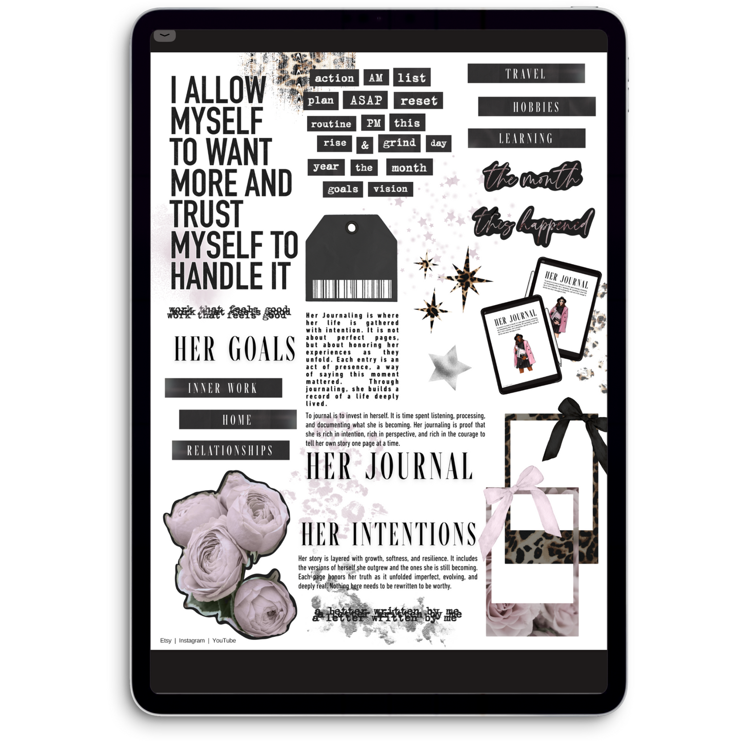 I Am Rich Digital Journaling and Planning Stickers (Goodnotes, PNGs)