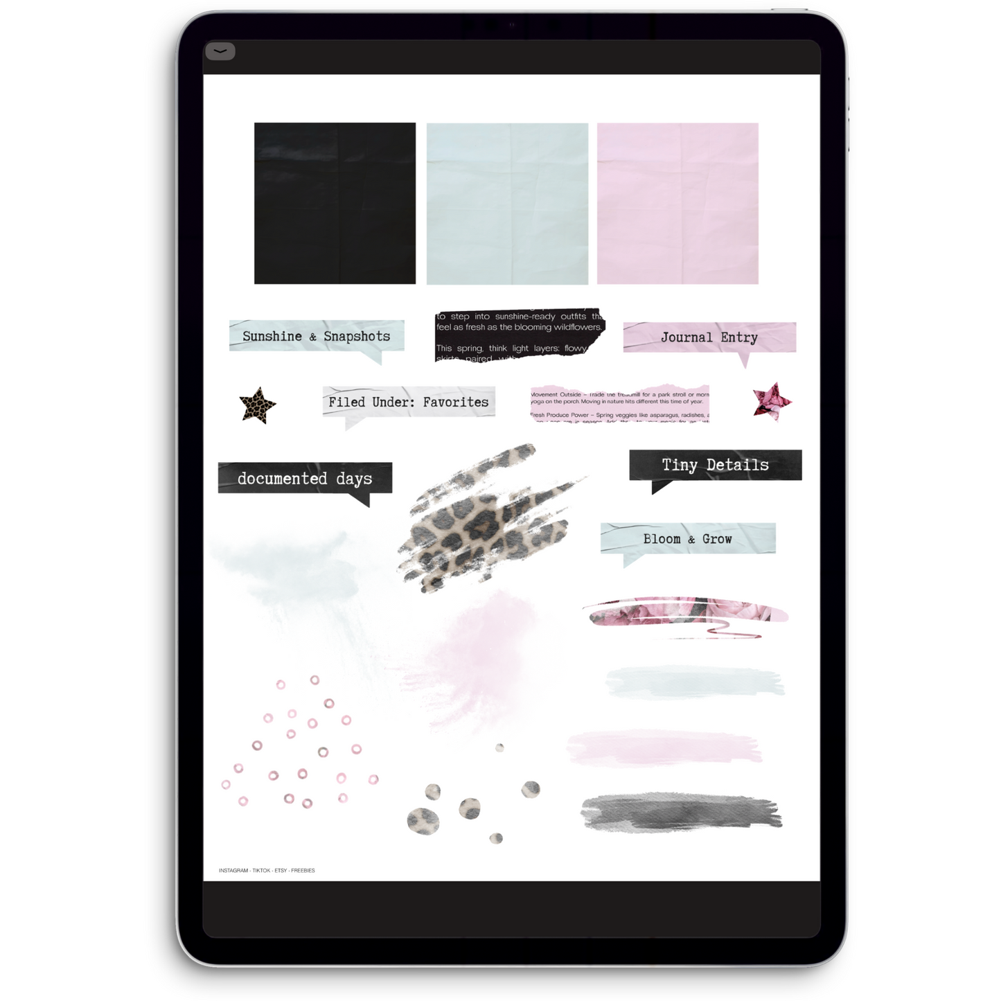 April Bloom Digital Journaling and Planning Stickers (Goodnotes, PNGs)