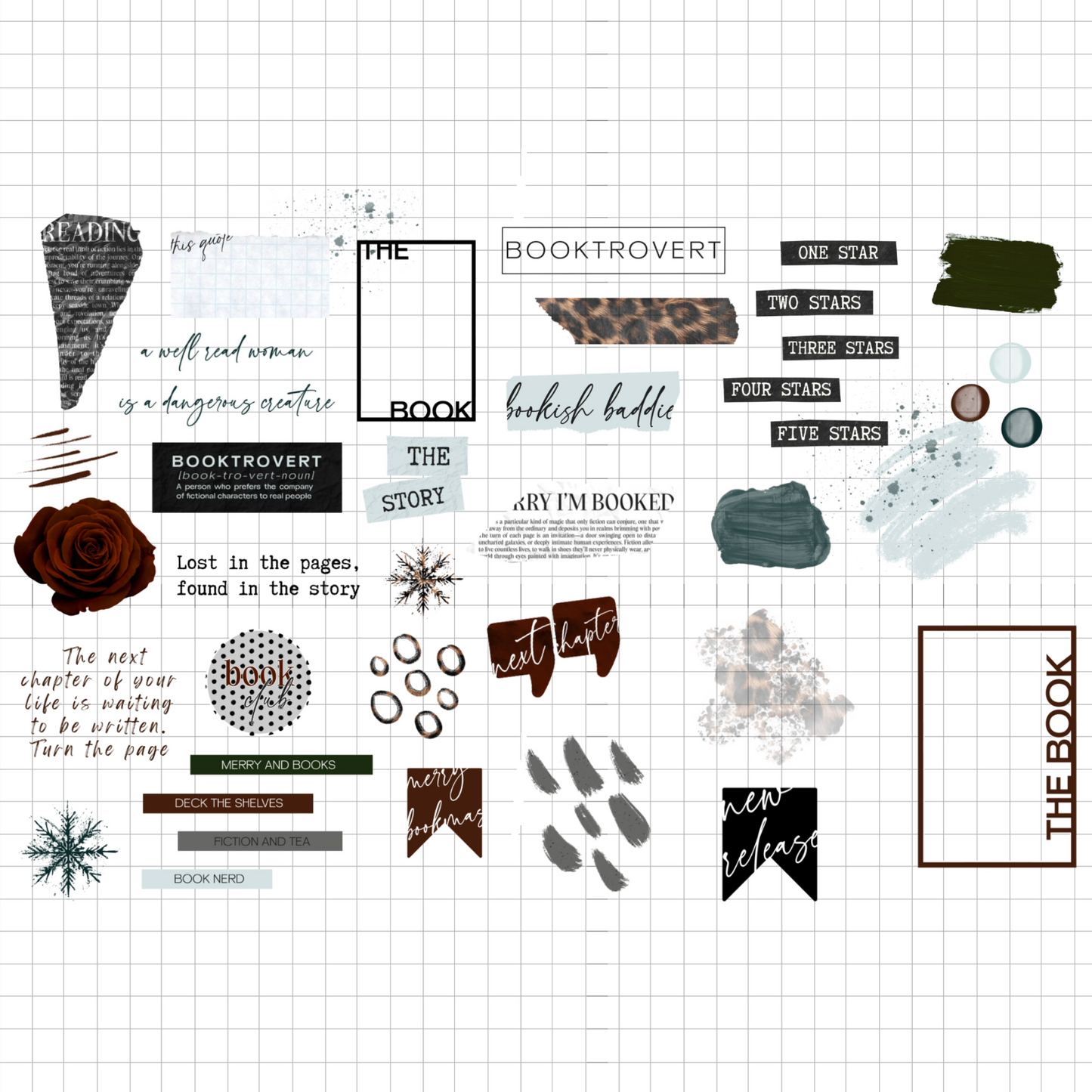 Next Chapter Digital Journaling and Planning Stickers (Goodnotes, PNGs)