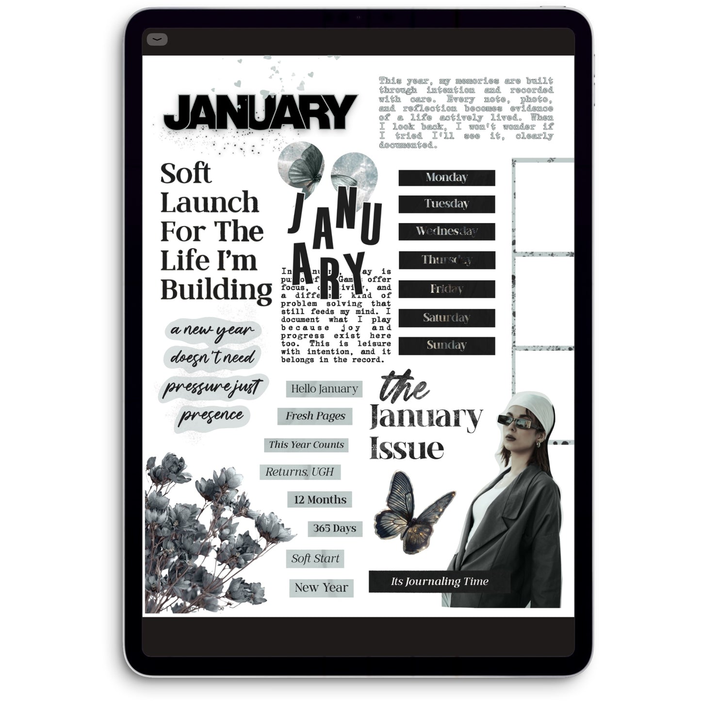 Chapter One Digital Journaling and Planning Stickers (Goodnotes, Noteful, PNG)