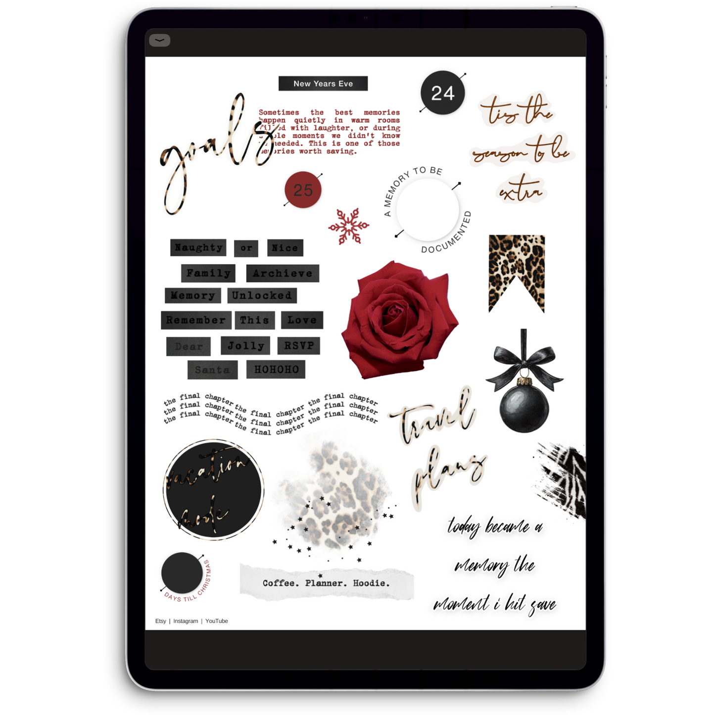 Chapter Twelve Digital Journaling and Planning Stickers (Goodnotes, Noteful, PNGs)