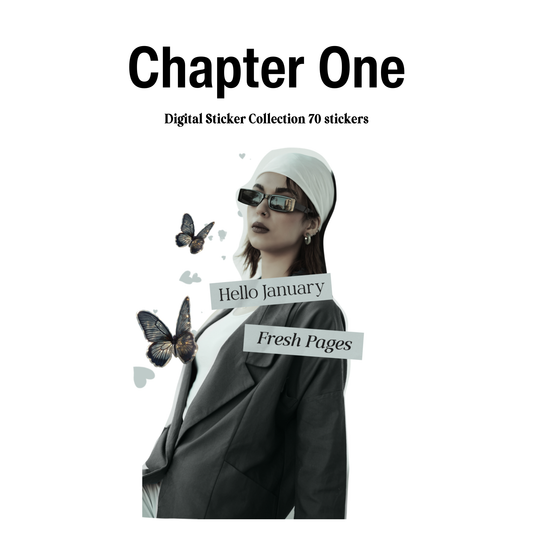 Chapter One Digital Journaling and Planning Stickers (Goodnotes, Noteful, PNG)