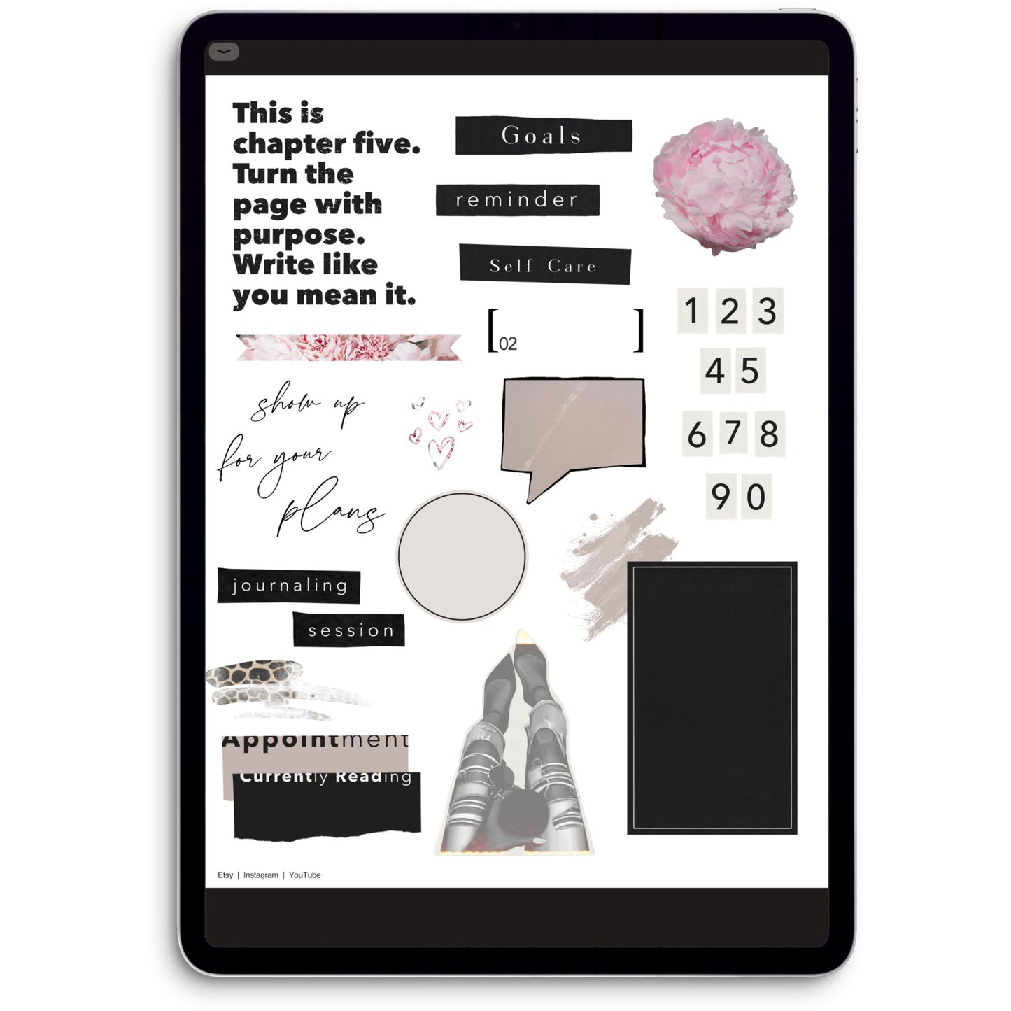 Ready, Set, Plan May Digital Journaling and Planning Stickers (Goodnotes, PNG)