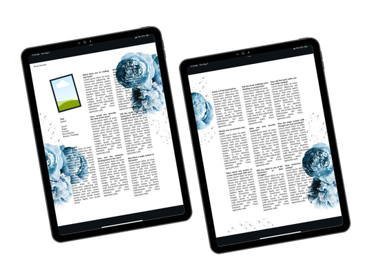 Book Review Editable Template (CANVA, GOODNOTES, NOTEFUL)