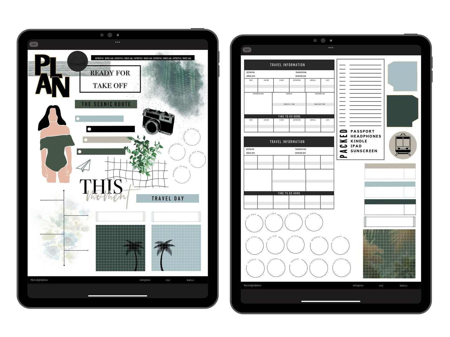 Are We There Yet? Digital Journaling and Planning Stickers (Goodnotes, PNGs)