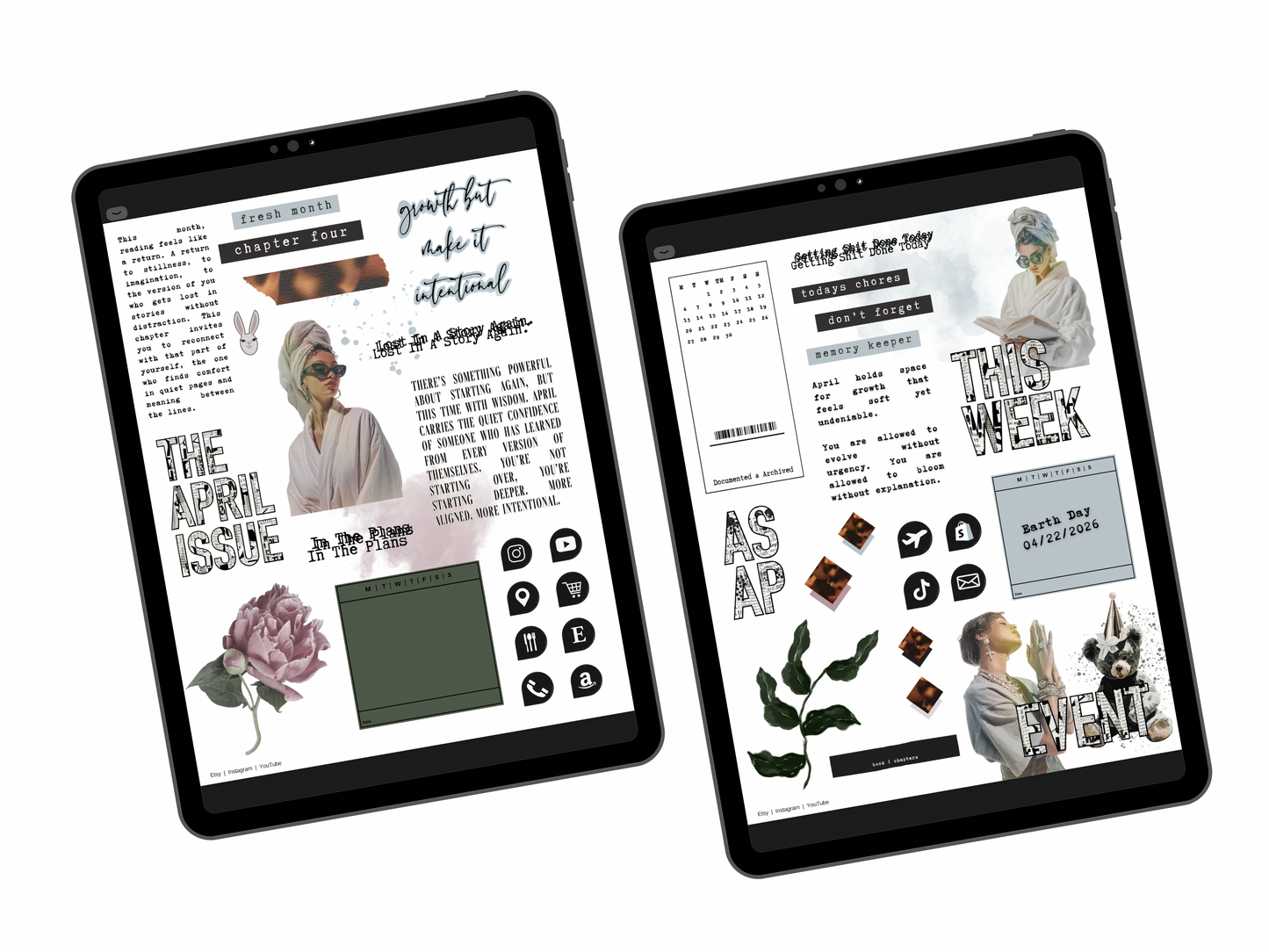 Chapter Four Digital Journaling and Planning Stickers (Goodnotes, Noteful, PNG)