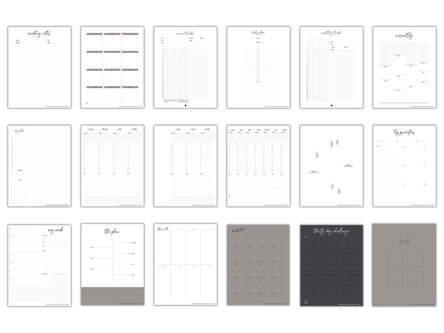 Diary II | Volume Two 2026 Digital Journal and Planner | Undated | Monday and Sunday Start
