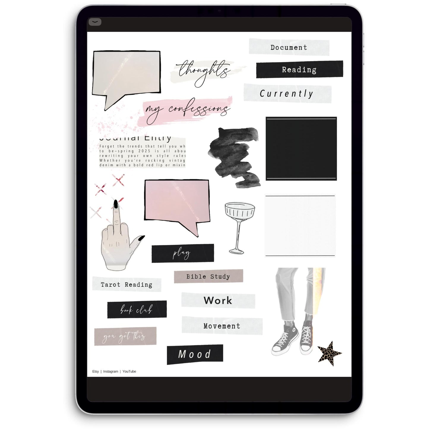 Ready, Set, Plan May Digital Journaling and Planning Stickers (Goodnotes, PNG)