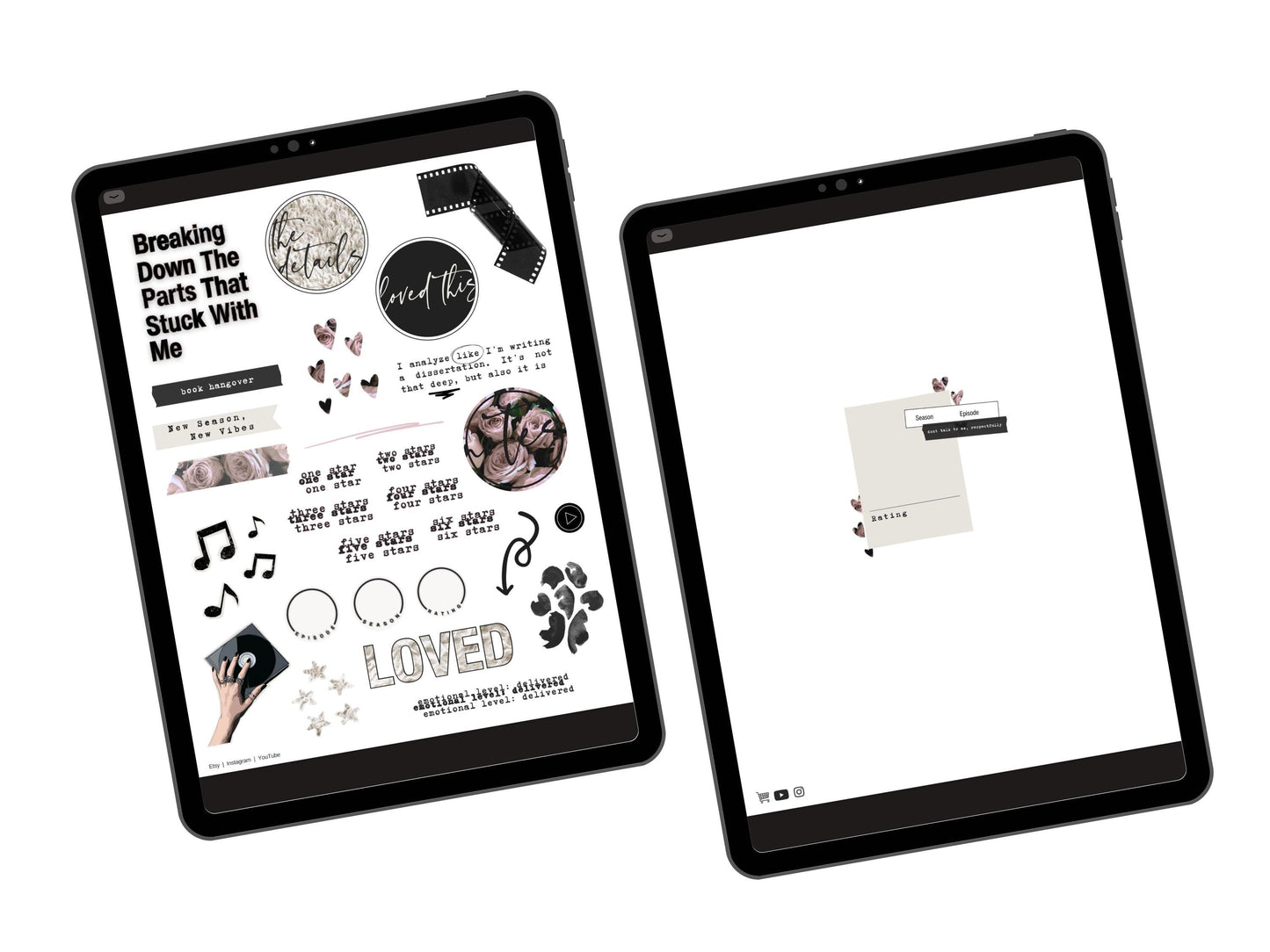 Do Not Disturb: Book, Show, Movie, Gaming Digital Journal Stickers (Goodnotes, PNGs)